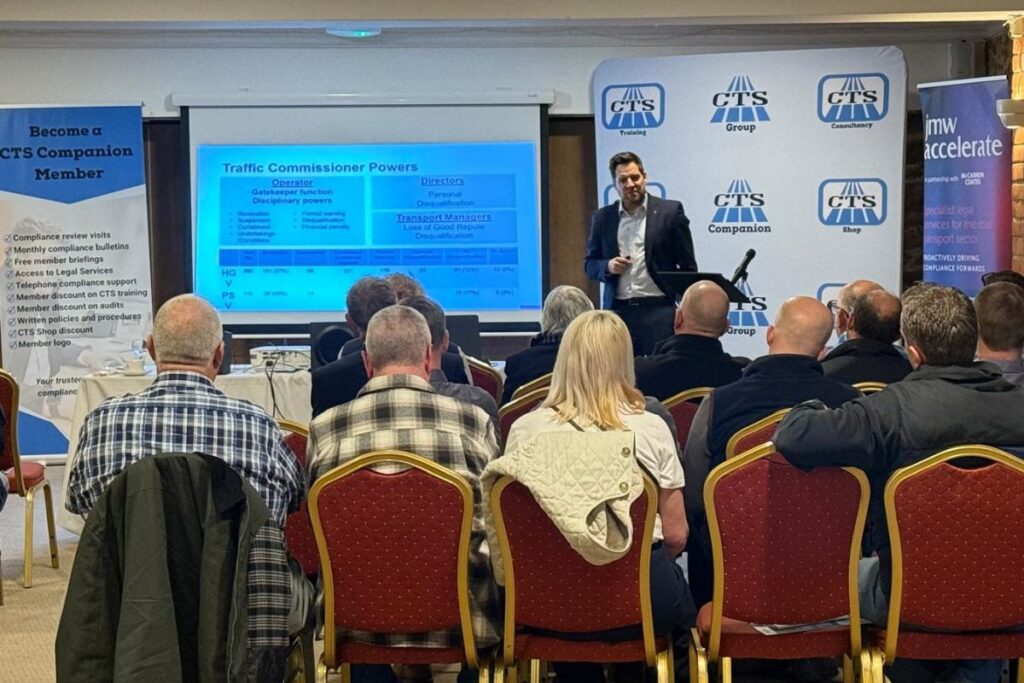 Scott Bell of JMW Solicitors delivering a talk at a CTS Compliance Seminar