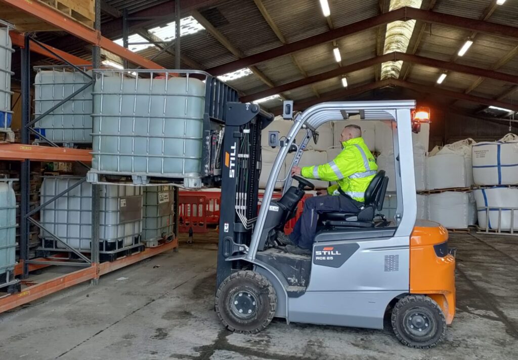 Forklift driver stacking and IBC