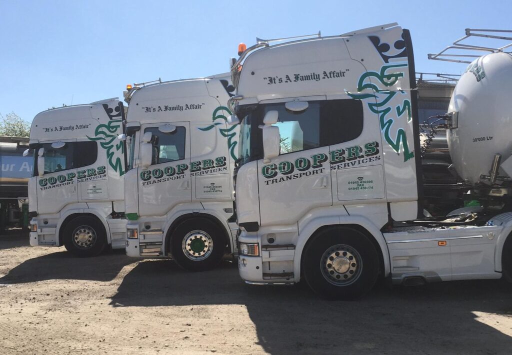 3 Coopers Transport Lorries lined up